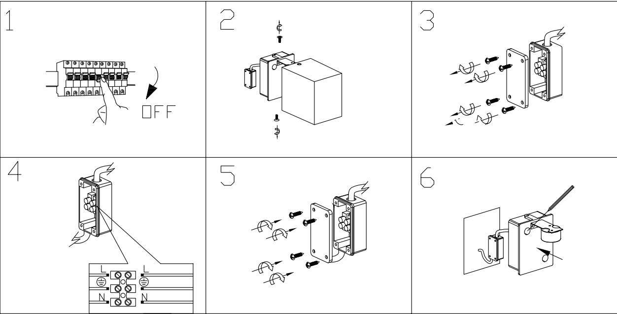 SHADA 1000501 LED Outdoor Wall Light Instruction Manual - Fig 1,6
