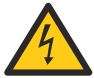 SHADA Plug-in Sensor - PIR 120° IP20 - White User Manual - Warning Risk of Electric shock icon