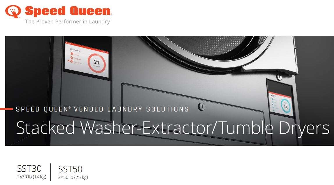 Speed Queen SST Series Stackable washer Dryer User Manual