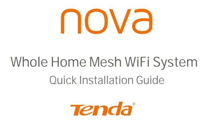 Tenda MW6V1.0-TDE01 Whole Home Mesh WiFi System Installation Guide
