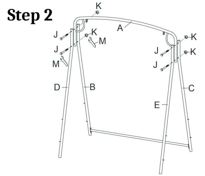 VINGLI V52 Metal Swing Stand User Manual - How to use Step 2