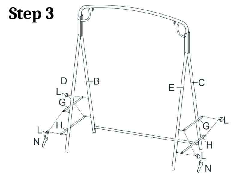 VINGLI V52 Metal Swing Stand User Manual - How to use Step 3