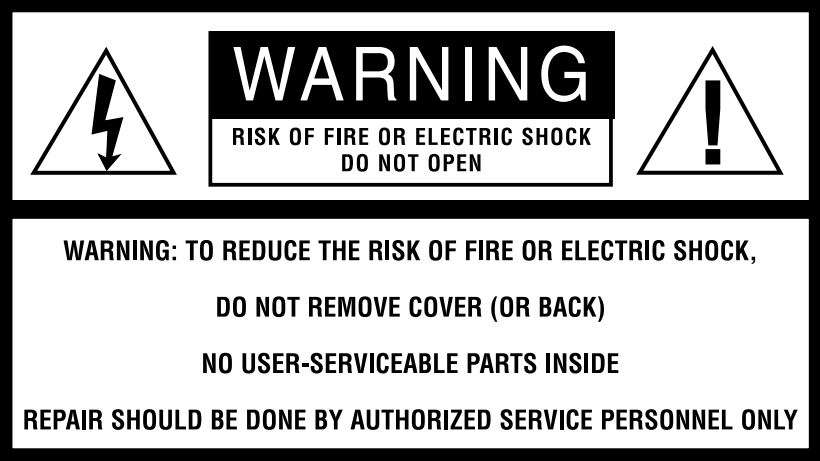 WARING COMMERCIAL WPG300T Panini or Toasting Grills Owner's Manual - Warning Risk of Electric shock icon