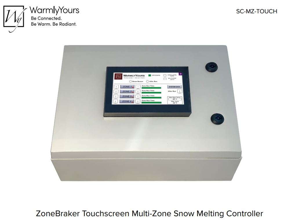 WarmlyYours SC-MZ-TOUCH ZoneBraker Touchscreen Multi-Zone Snow Melting Controller User Manual