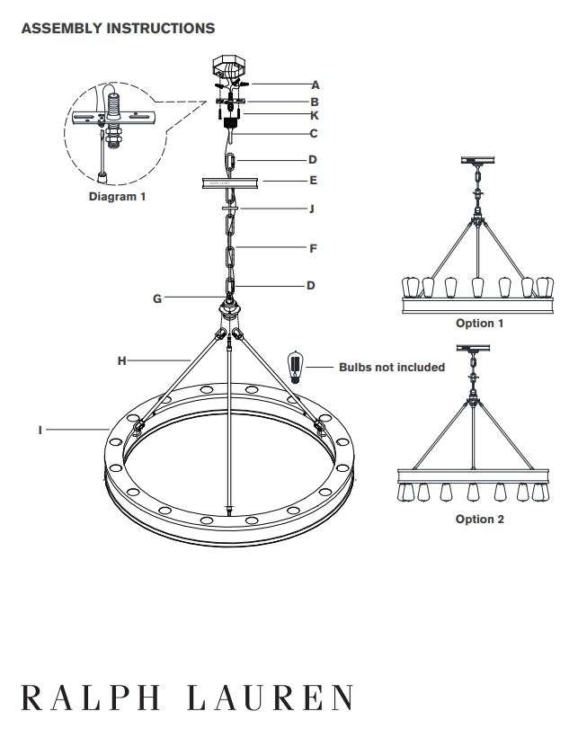 circa LIGHTING RL 5131 Roark 30 Inch Modular Ring Chandelier Instruction Manual