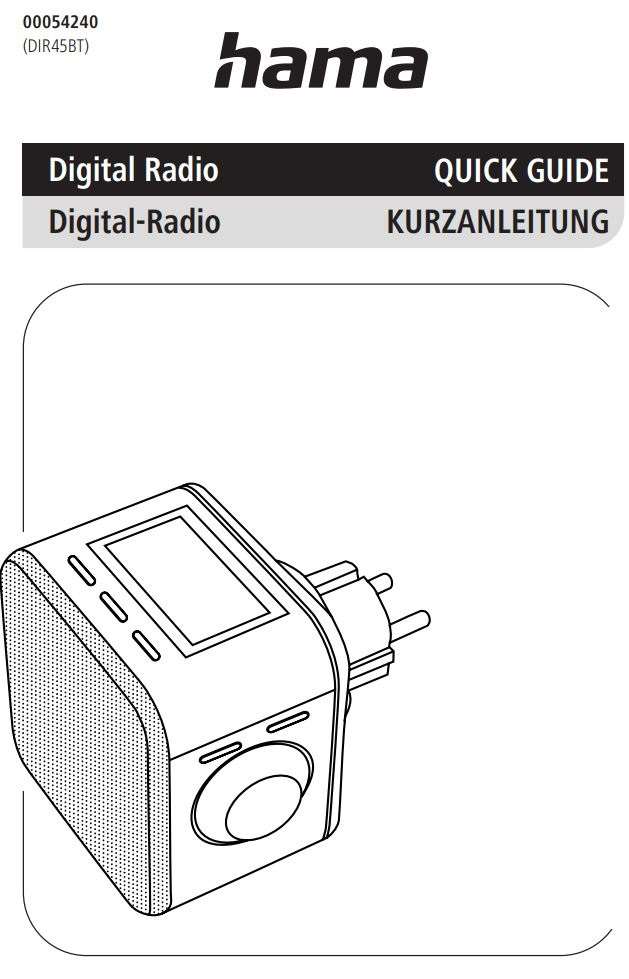 hama 00054240 Digital Radio Instruction Manual