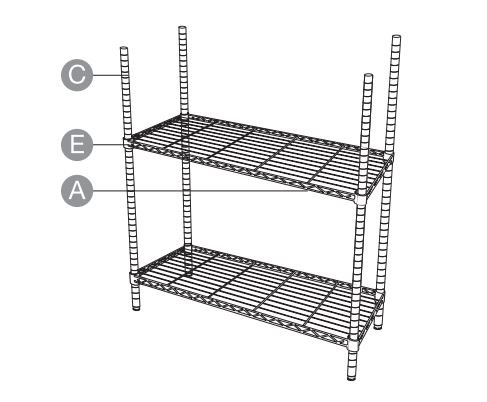 Amazon Basics B00NUS53CY 4-Shelf Adjustable, Heavy Duty Storage Shelving User Manual - 3