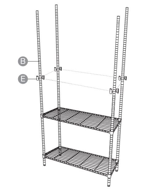 Amazon Basics B00NUS53CY 4-Shelf Adjustable, Heavy Duty Storage Shelving User Manual - 5