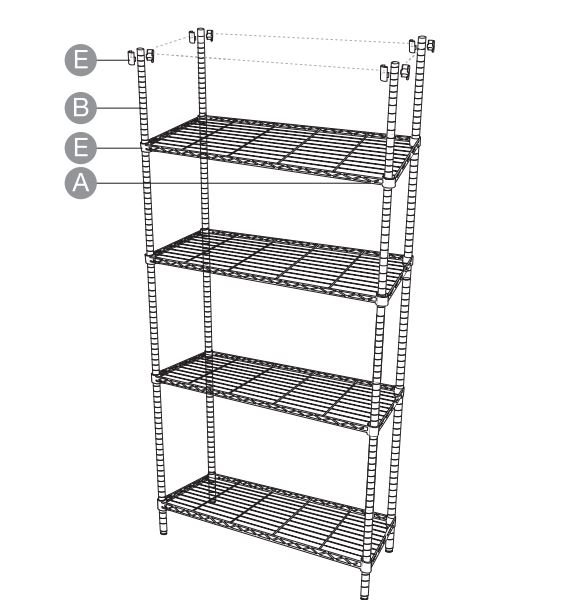 Amazon Basics B01M0A4B9M 5-Shelf Adjustable Heavy Duty Storage Shelving User Manual - 7