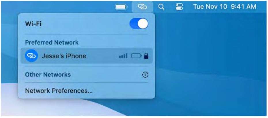 Apple MacBook Air Essentials User Manual - Instant Hotspot on your Mac