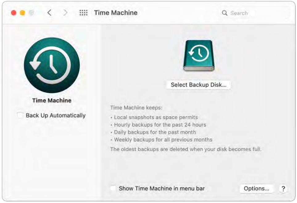Apple MacBook Air Essentials User Manual - Set up Time Machine