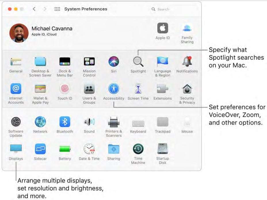 Apple MacBook Air Essentials User Manual - System Preferences on your Mac