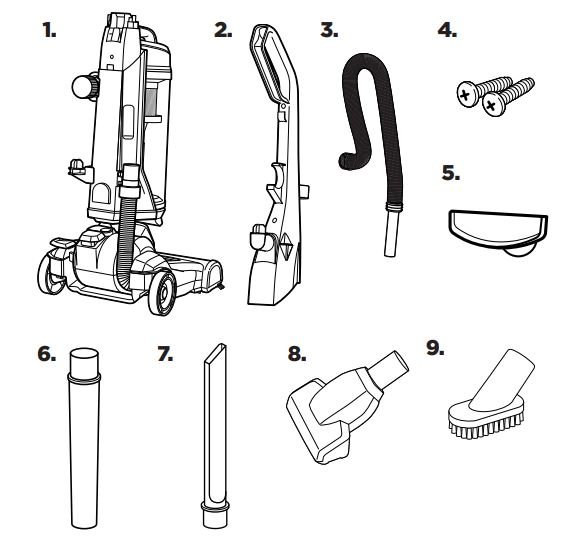 BISSELL 2316 CLEANVIEW® SWIVEL PET Vacuum User Manual - What’s In The Box.