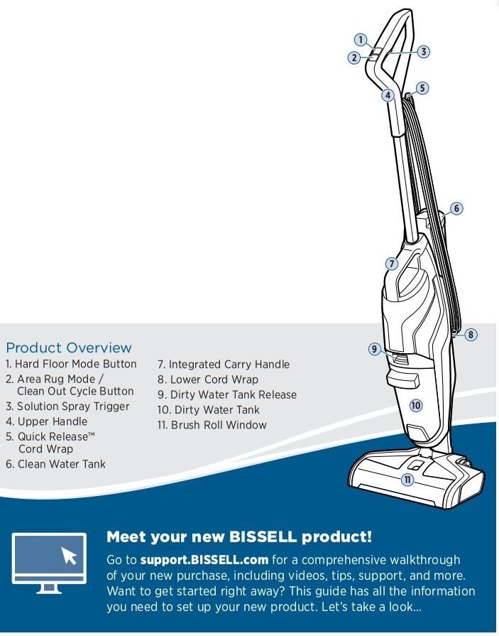 BISSELL 3395 CrossWave ALL-IN-ONE MULTI-SURFACE CLEANER User Manual -
