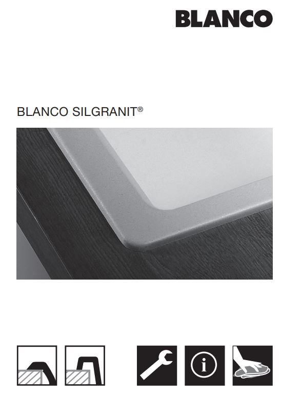 BLANCO 1518909 PLEON 9 InFino Silgranit Comfort Built-in sink Washbasin Instruction Manual