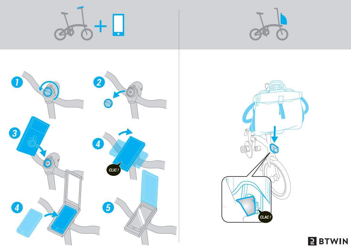 BTWIN Fold Light 1 Folding Bike Instruction Manual - How to use