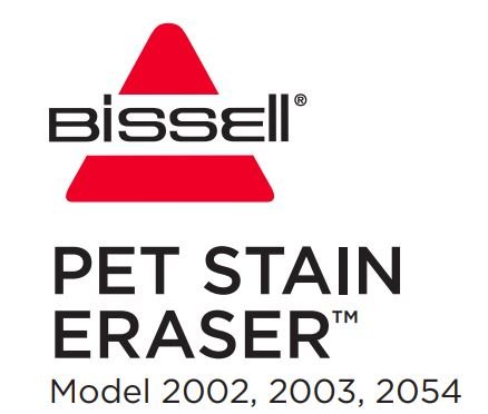 Bissell 20037 Pet Stain Eraser Cordless Portable Carpet Cleaner User Manual