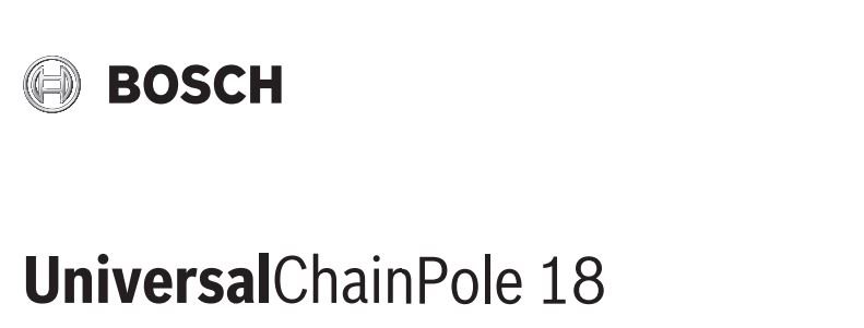 Bosch Universal Chain Pole 18 User Manual