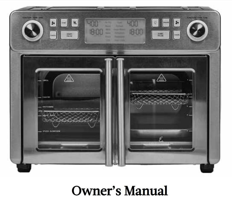 CUSTOMERCARES DZEL24-01 Emeril Lagasse Dual-Zone AirFryer Oven™ User Manuala