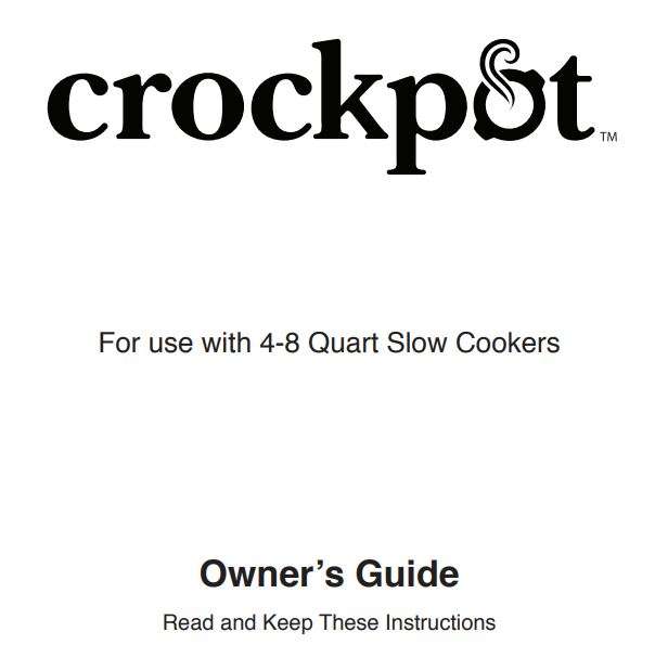 CrockPot 4.5qt Manual Slow Cooker - Silver SCR450-S User Manual