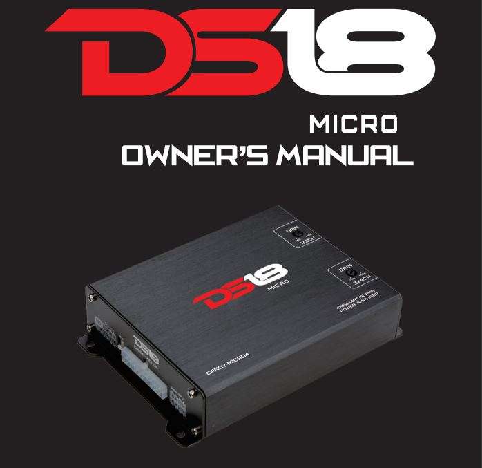 DS18 Candy Micro 4 Owner's Manual