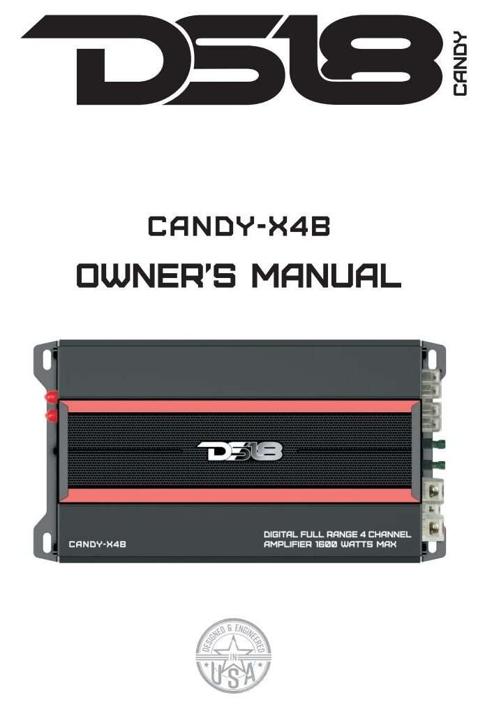 DS18 Candy X4B Owner's Manual