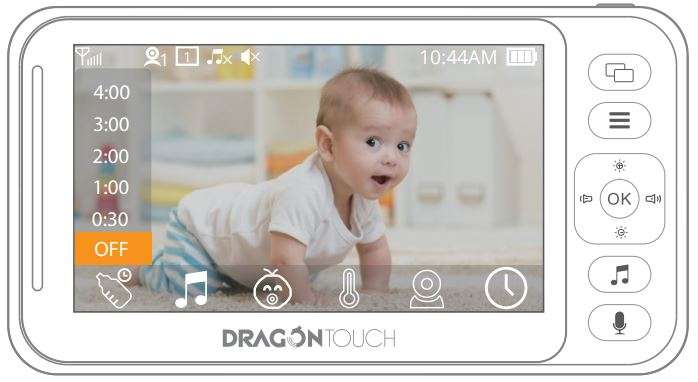 Dragon Touch Baby Monitor E40 USER MANUAL - Menu Option