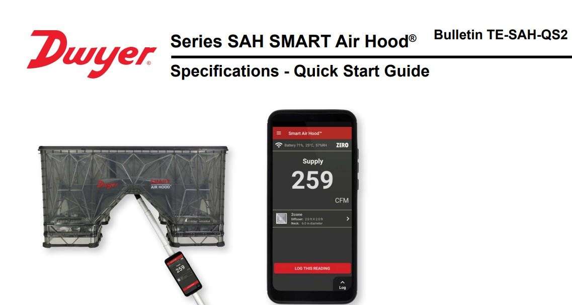 Dwyer TE-SAH-QS2 Series SAH SMART Air Hood® User Guide