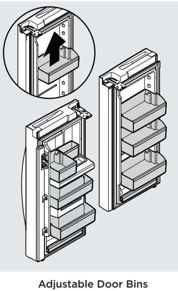 Frigidaire FRFS2823AW 27.8 Cu. Ft. French Door Refrigerator User Manual - Adjustable Door Bins