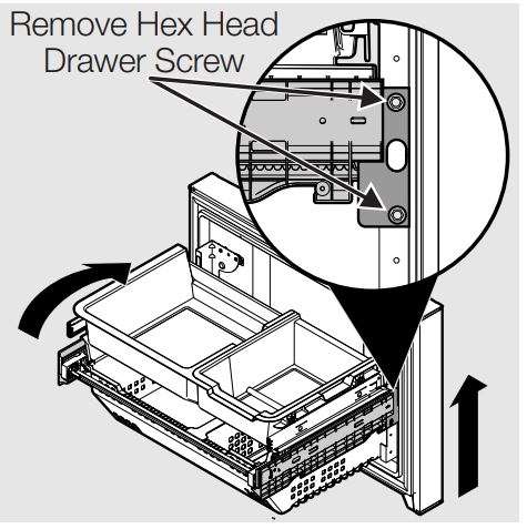 Frigidaire grfs2853af 27.8 Cu. Ft. French Door Refrigerator Instructions - Remove Hex Head