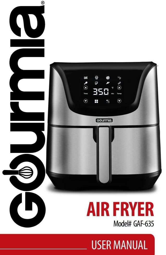 Gourmia GAF635 6-Qt Digital Free Fry Air Fryer User Manual