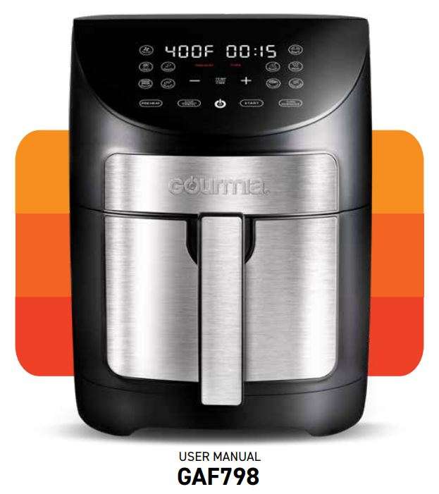 Gourmia GAF798 7-Qt Digital Air Fryer User Manual a