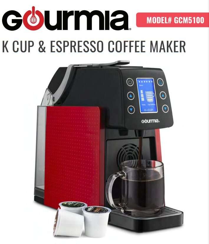 Gourmia GCM5100 One Touch Multi Capsule Coffee Machine User Manual