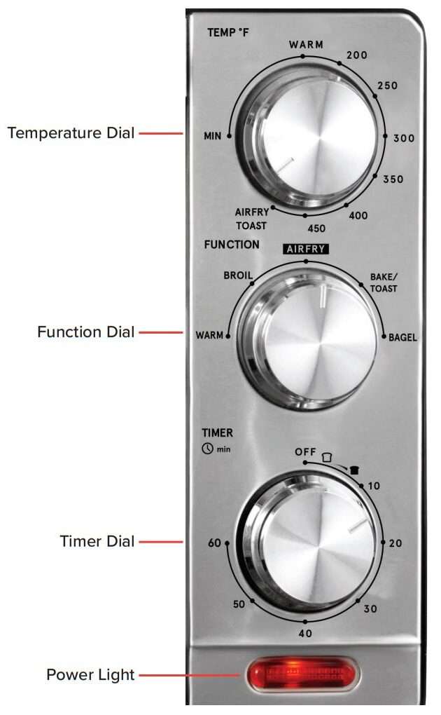 Gourmia GTF7350 Air Fryer Oven User Manual - CONTROL PANEL