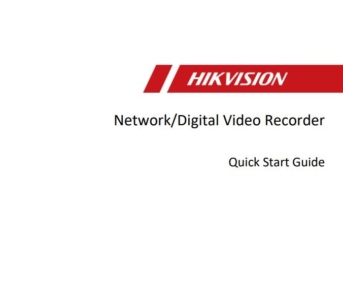 HIKVISION DS-7608NXI-K2 8P 8-ch PoE 1U K Series AcuSense 4K NVR User Manual