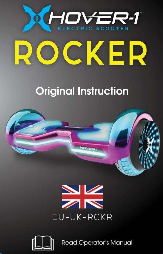 HOVER-1 ROCKER Iridescent Hoverboard Instructions
