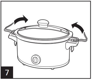 Hamilton 6-Quart Beach Stay or Go Portable Slow Cooker with Lid Lock User Manual - 7