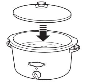 Hamilton Beach 7 Qt. Portable Slow Cooker Serves User Manual - Place lid on slow cooker