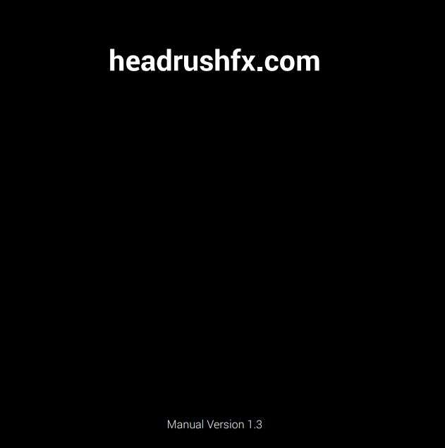 HeadRush FRFR 108 User Manual - THANK YOU