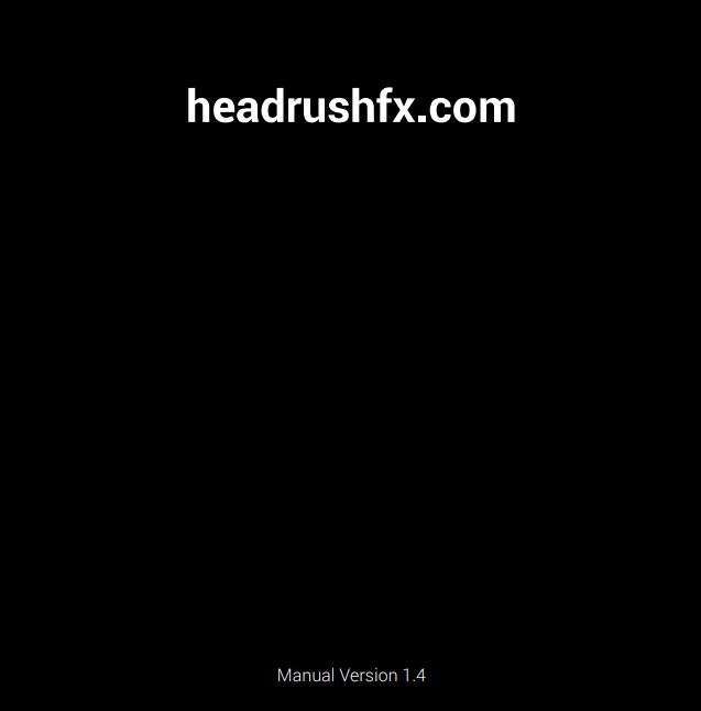 HeadRush FRFR 112 User Manual - thank you