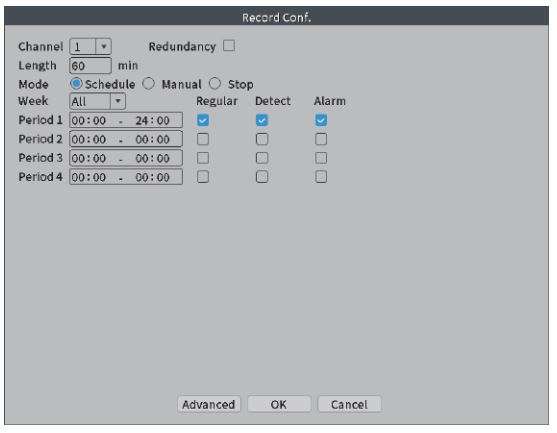 Homeviz Dragon Touch K4W10 HD NVR KIT User Manual - Recording Settings