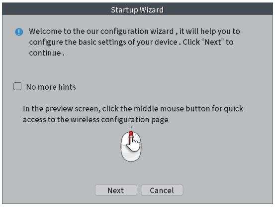 Homeviz Dragon Touch K4W10 HD NVR KIT User Manual - Startup Wizard