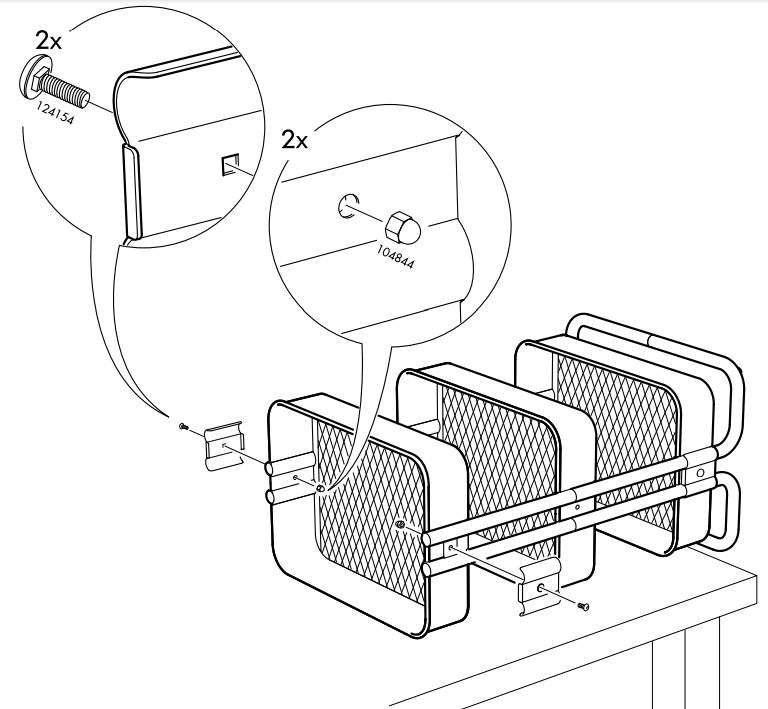 IKEA AA-2134811-1-1 Raskog White Trolley User Manual - image 2x