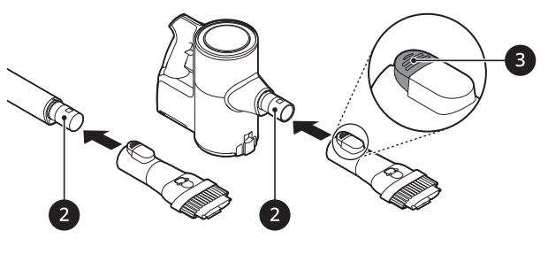 LG CordZero™ A9 Cordless Stick Vacuum User Manual - Attach the nozzles
