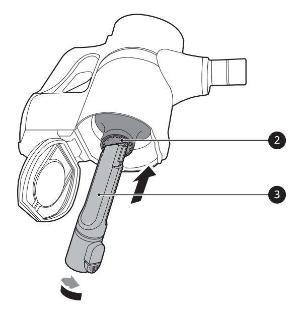 LG CordZero™ A9 Cordless Stick Vacuum User Manual - Insert the crevice tool c