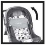 LuvLap Sunshine Baby Stroller 0 to 3 Years User Manual - 2 Fold the canopy backward.