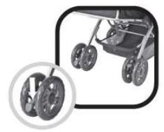 LuvLap Sunshine Baby Stroller 0 to 3 Years User Manual - 4 Push the back wheels up into