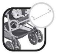 LuvLap Sunshine Baby Stroller 0 to 3 Years User Manual - 5 Attach the footrest rod to the