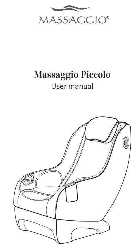 MASSAGGIO Piccolo Massage Chairs User Manual