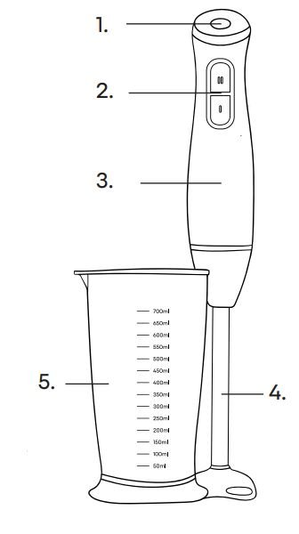 MasterChef AMZ919101839 Stick Blender with Cup User Manual - Product Overview